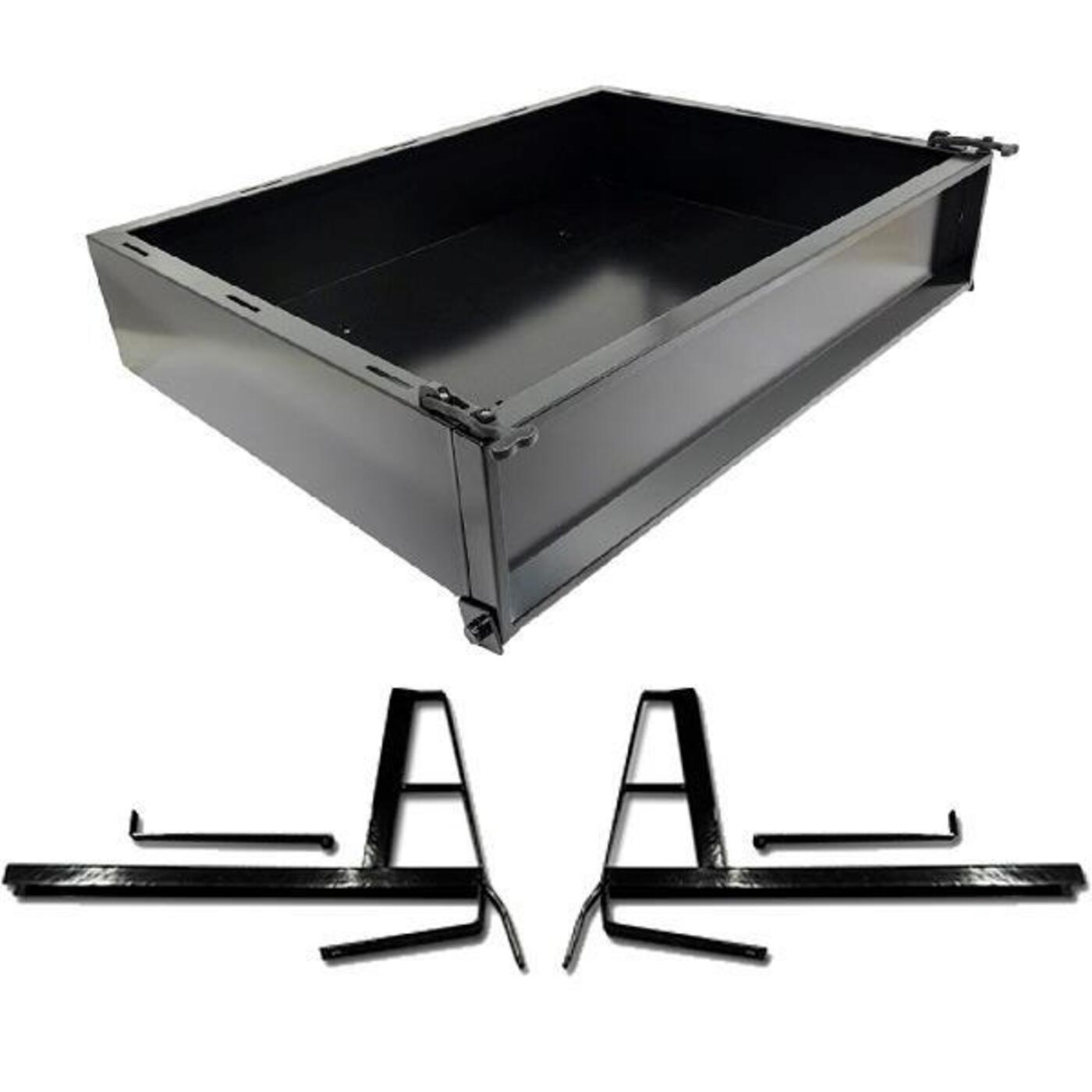 Black Steel Cargo Box Kit For Club Car DS (Years 2000-Up)