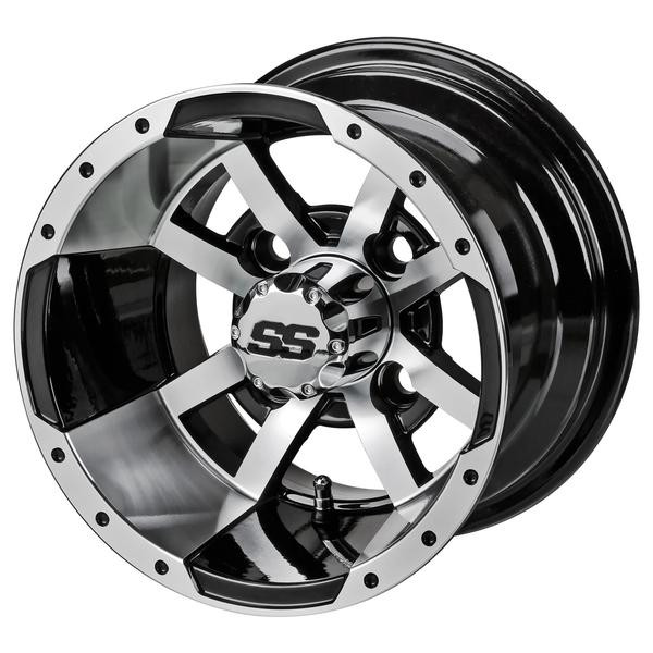 10x7 Machined Black Wheel